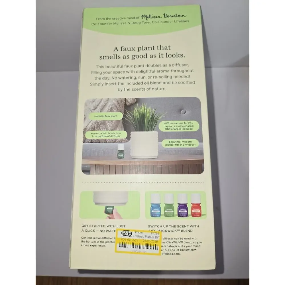Lifelines Plant Diffuser Grass - White NEW